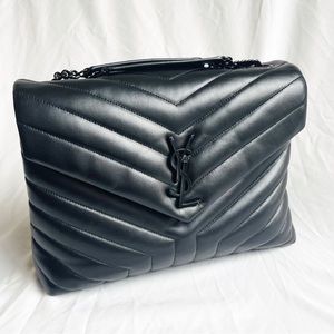 SAINT LAURENT LOULOU MEDIUM BAG IN MATELASSÉ Y LEATHER